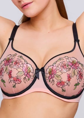 Soutien-gorge balconnet couture verticale 