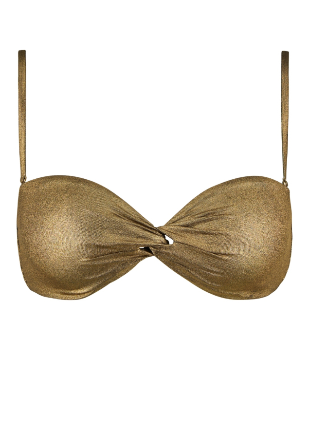 Haut de Bikini Bandeau Maillots de Bain Aubade  Antique Gold