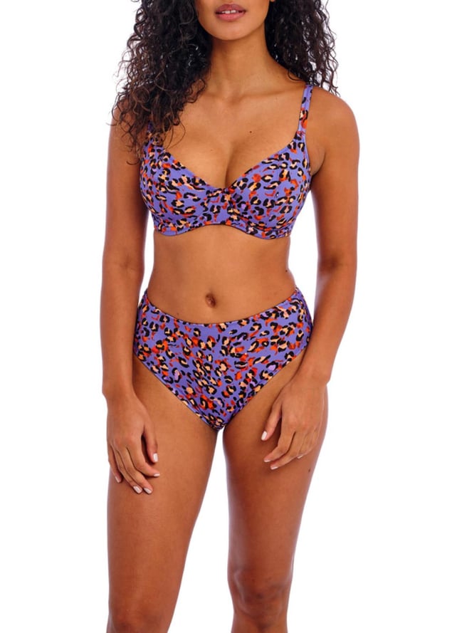 Bas de Bikini Taille Haute Maillots de Bain Freya  Lopard