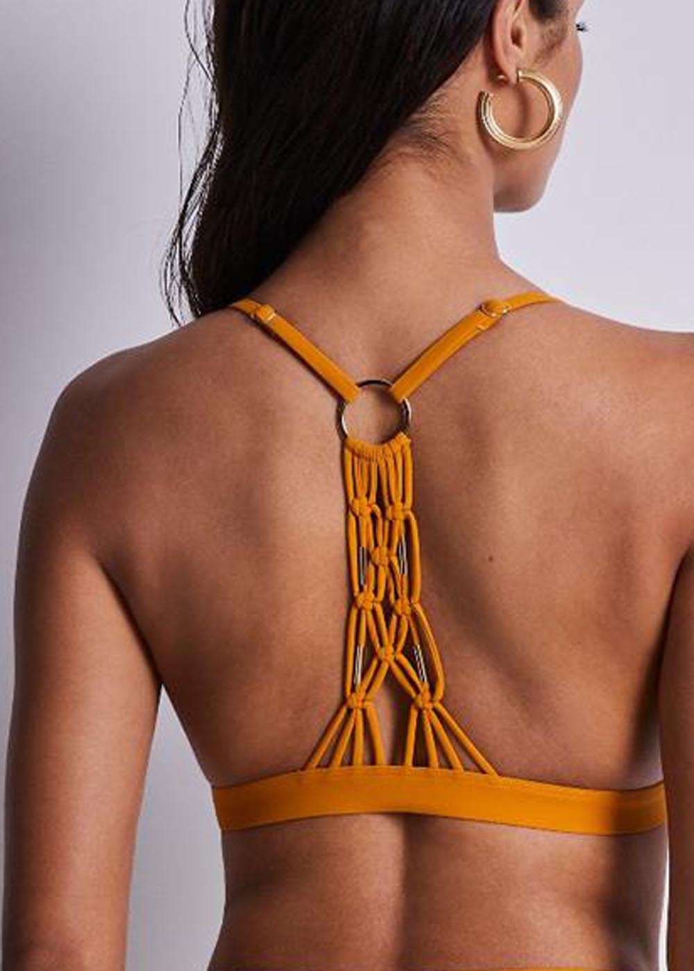 Haut de bikini triangle ouverture frontale Maillots de Bain Aubade  Saffron