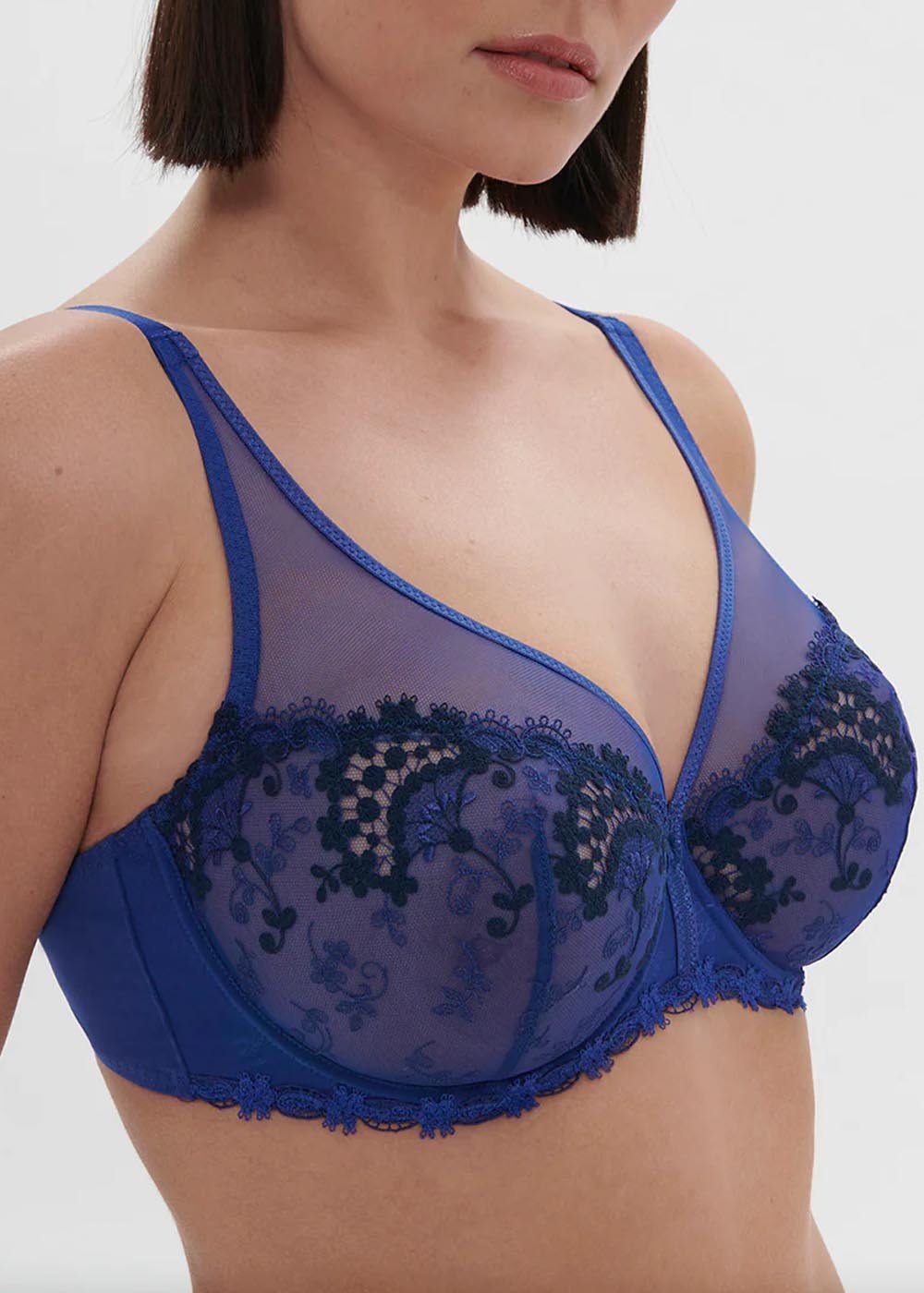 Soutien-gorge Dcollet Plongeant  Simone Prle Bleu lctrique