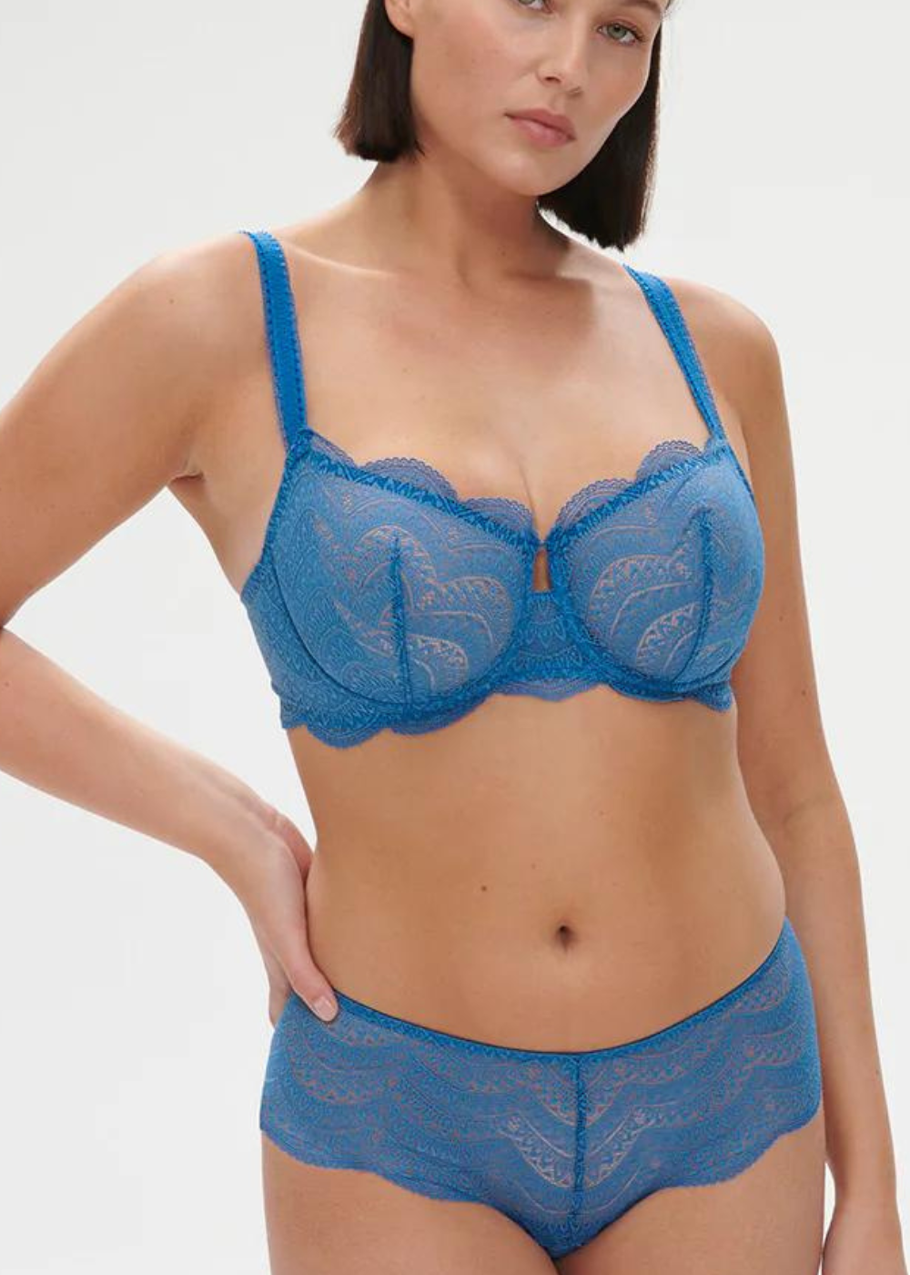 Soutien-gorge Corbeille avec Armatures Simone Prle Bleu Myosotis