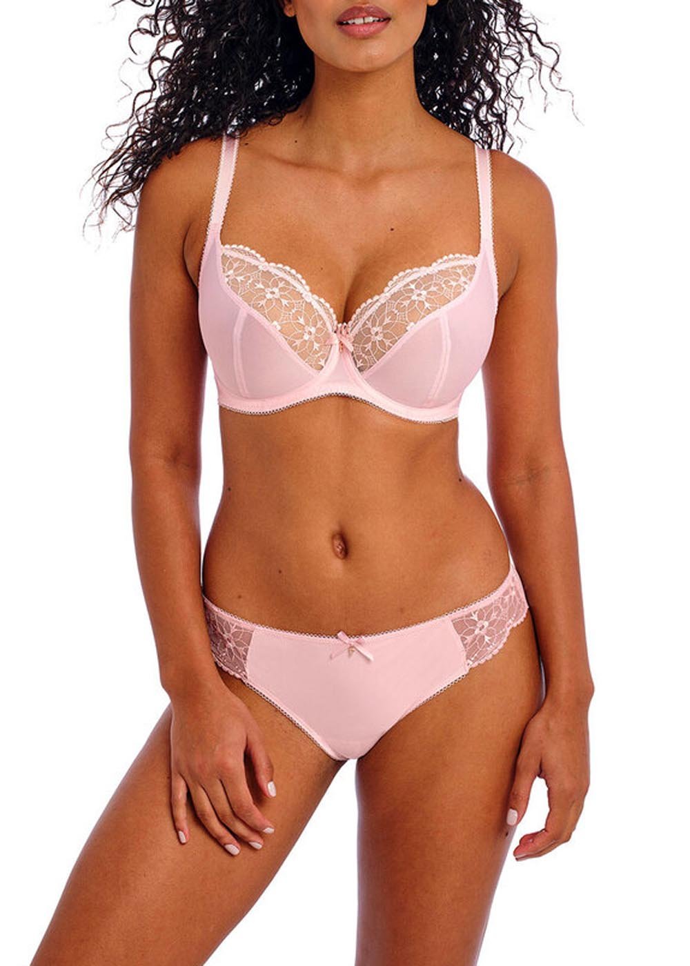 Soutien-gorge plunge  armatures Freya Pink Champagne