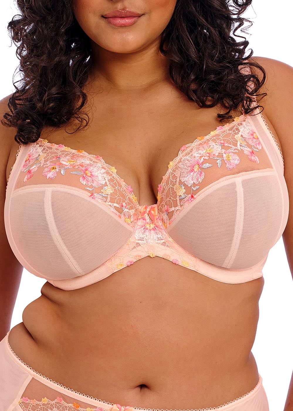 Soutien-gorge plunge  armatures Elomi Peach Whisper