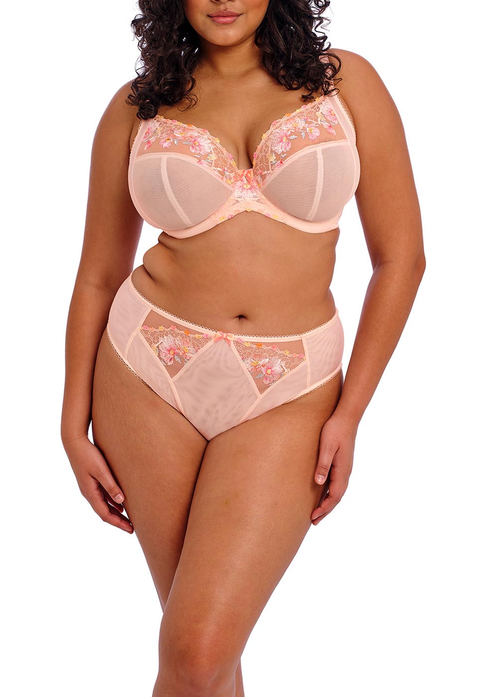 Soutien-gorge plunge  armatures Elomi Peach Whisper