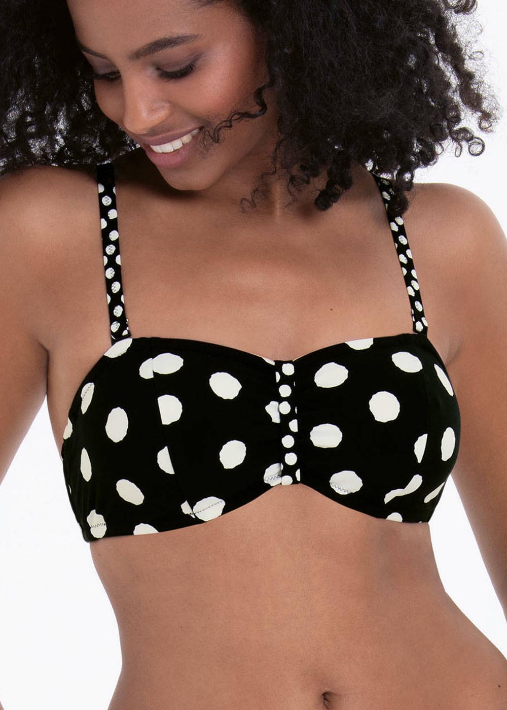 Top Haut de Bikini Maillots de Bain Rosa Faia Anita Noir Blanc